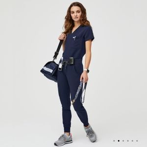 Figs Scrub Set Navy Small Catarina and Zamora jogger